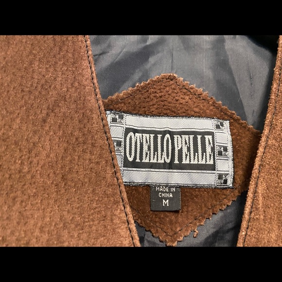 Otello Pelle Vest Women's Brown Tan Leathers Vest Size Medium - Picture 11 of 13